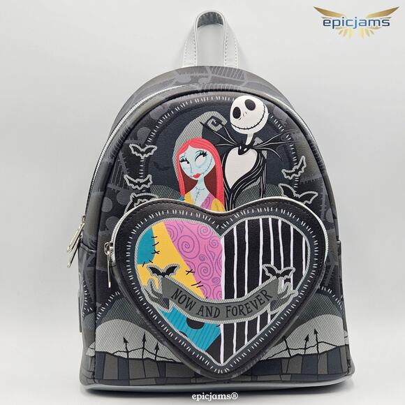 Loungefly Handbags - Loungefly The Nightmare Before Christmas Jack & Sally Split Heart Mini Backpack